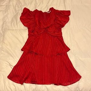 Red stripped dress